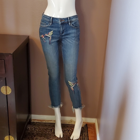 HIDDEN JEANS hummingbird embroidered jeans - Picture 1 of 9